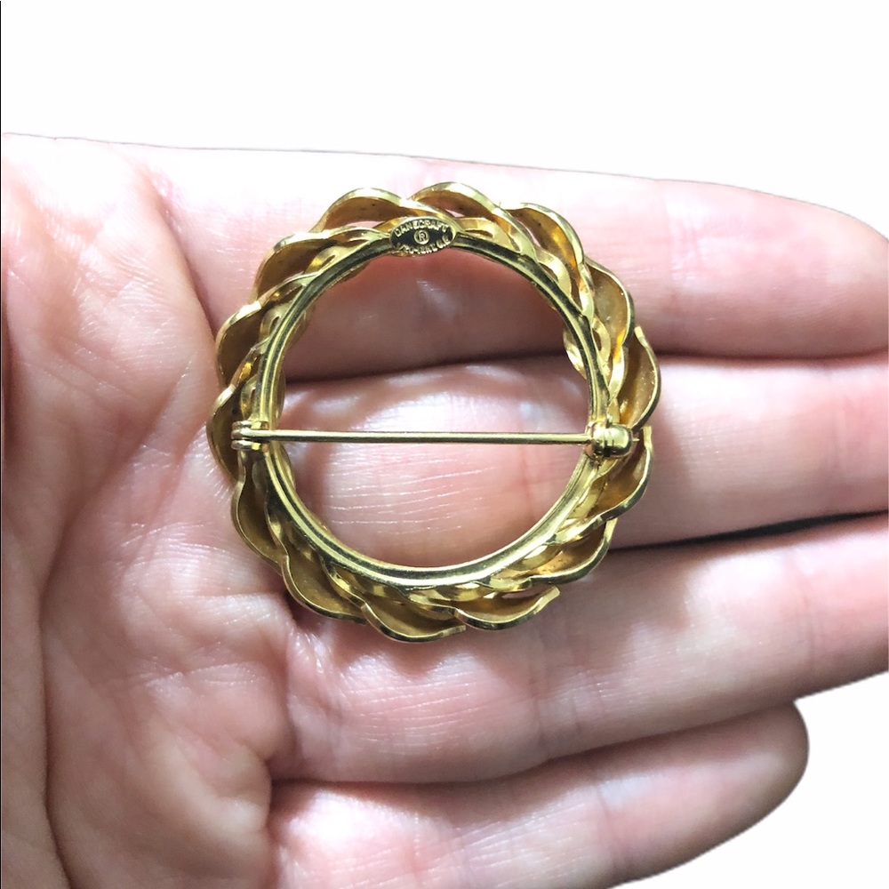 NWOT Vintage Danecraft Gold Brooch - Picture 3 of 5